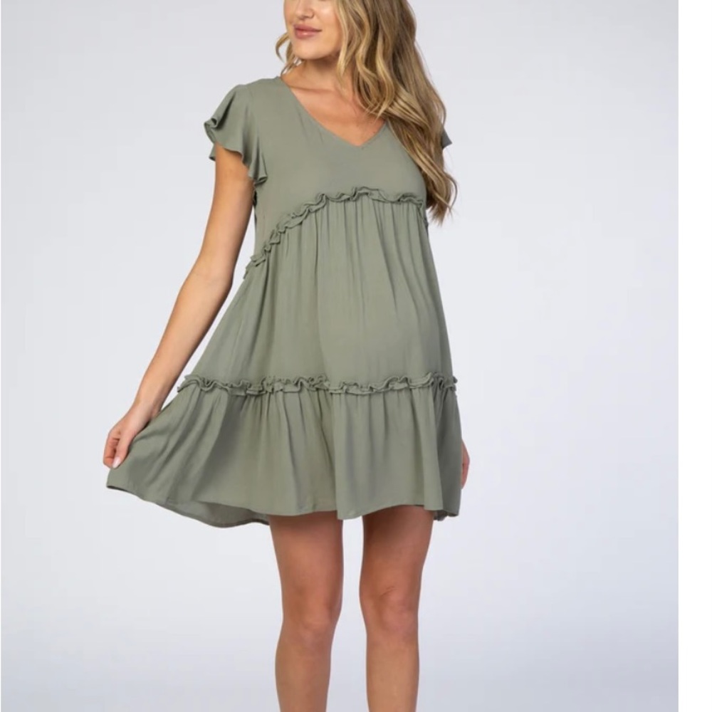 PinkBlush Maternity Ruffle Mini Dress